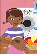 Pregnant Doc McStuffins Ironing Clothes 2 Pregnant Doc McStuffins Ironing Clothes 2